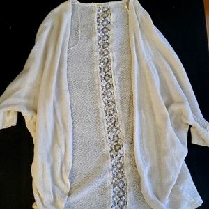 White cardigan